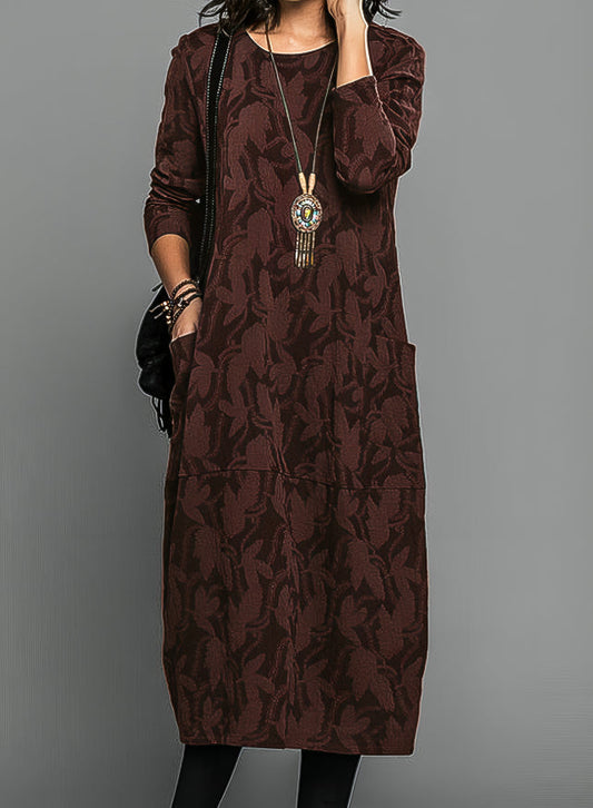 Maxi Dress | Long-Sleeve, Flowing Cut - Beatrice Dress