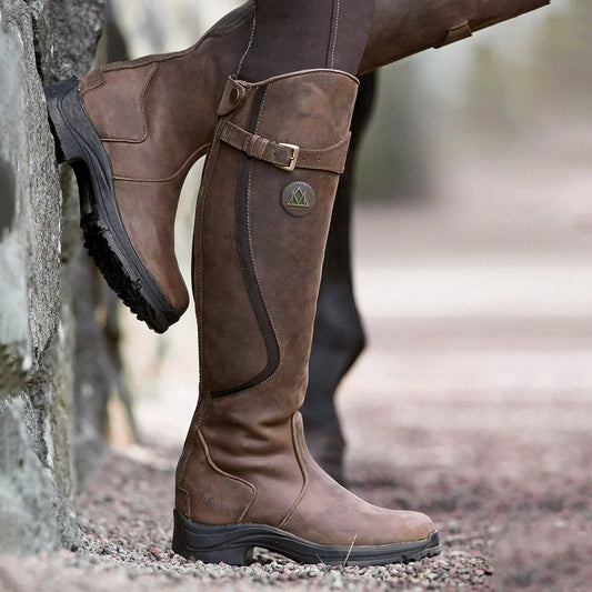 Women's Knee-High Boots Waterproof with Buckle Grip Sole - EquiStride