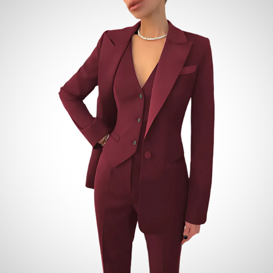 Women's 3-Piece Suit Set Tailored Fit