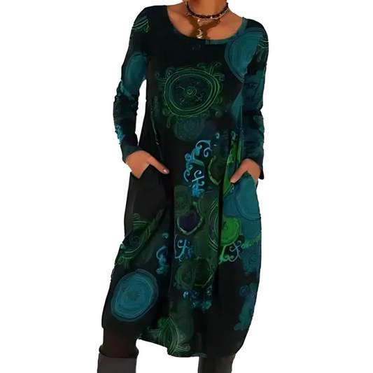 Maxi Winter Dress with Pockets - Beatrix Elegance