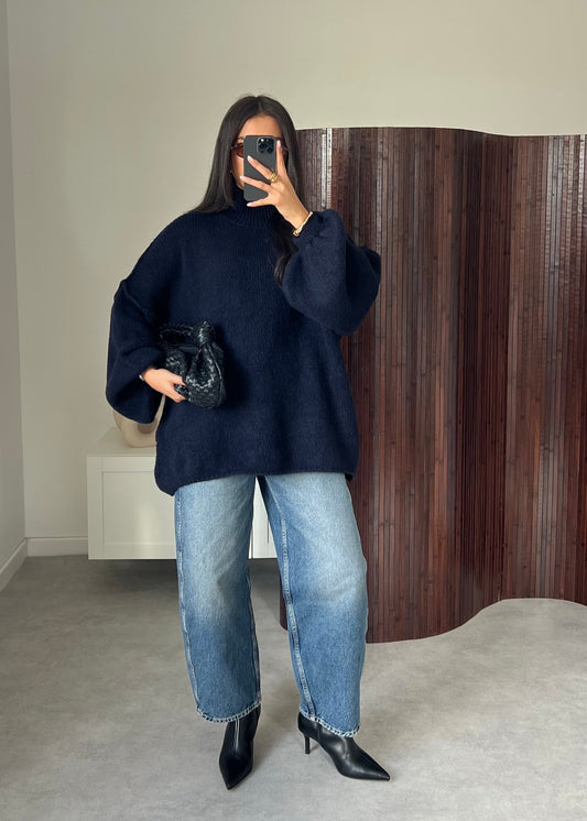 Wool Blend Knit Sweater One-Size Fits All