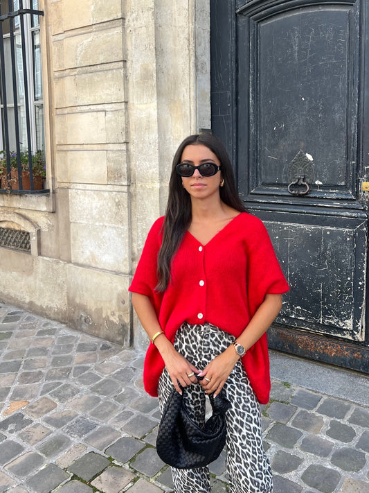 Leopard Print Straight Leg Jeans