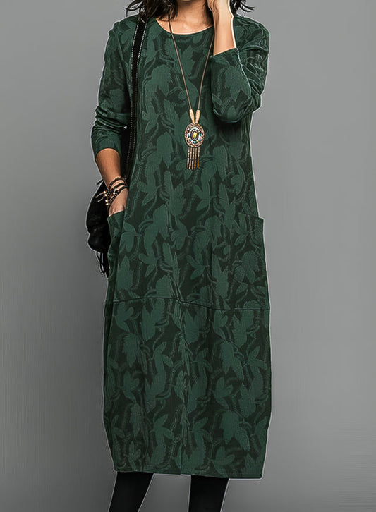 Maxi Dress | Long-Sleeve, Flowing Cut - Beatrice Dress
