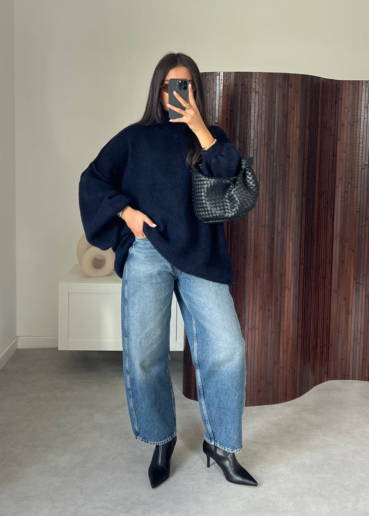 Wool Blend Knit Sweater One-Size Fits All