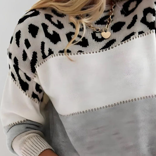 Leopard Print Sweater - Rosie Chic