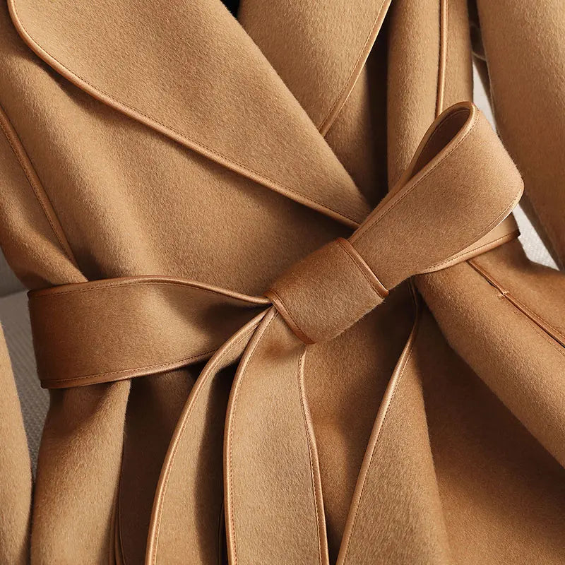 Women's Wool Trench Coat - Fitted & Flattering - UrbanChic