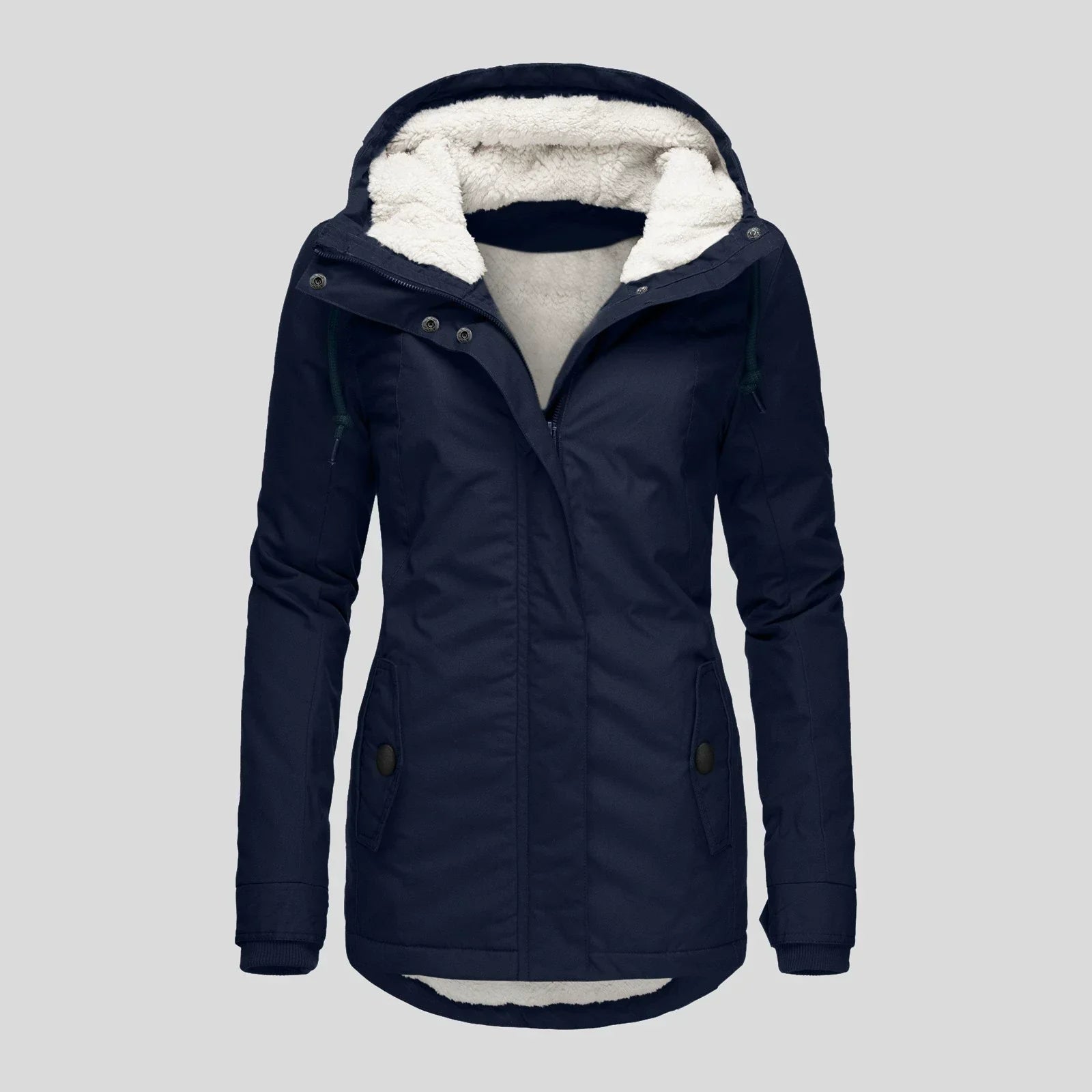 Women's Plush-Lined Weather Resistant Parka - UrbanShield Blue