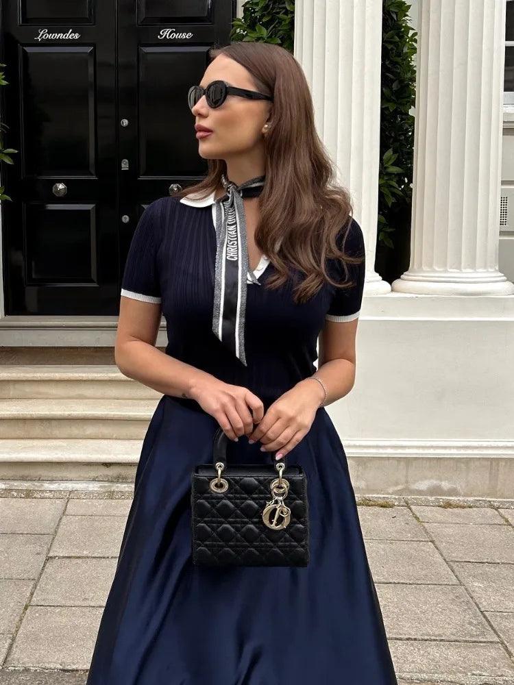 Women's Ribbed Knit Polo Shirt - Fitted Short Sleeve - SmartKnit