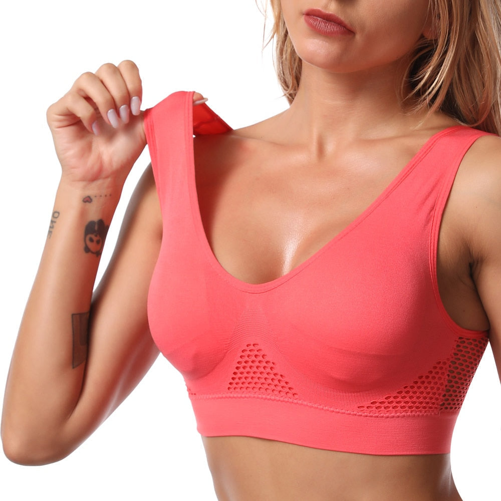 Women's Full Coverage Bra - Seamless Support, Breathable Comfort - SmoothFit Red