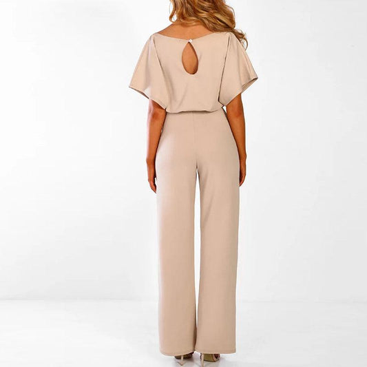 Elegant Women's Belted Jumpsuit - Figure Flattering, Chic Style - Beltify