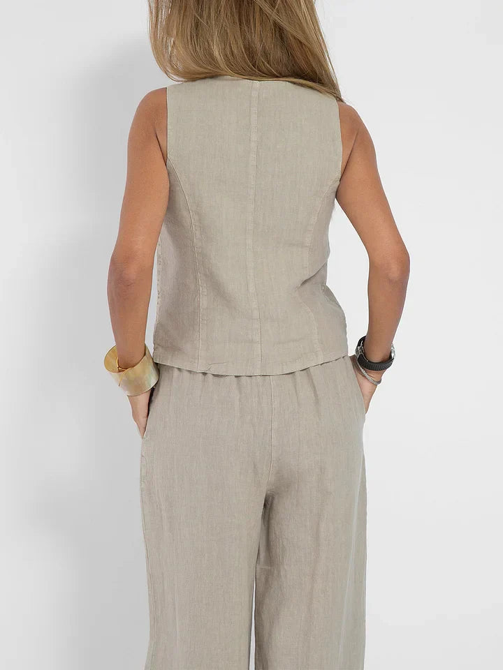 Women's Linen Vest - Tailored Fit, Lightweight & Versatile - Vestify