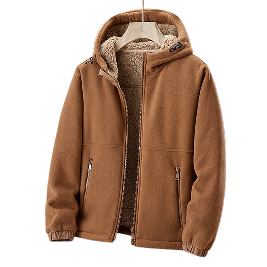 Men's Hooded Fleece Jacket - WarmthGuard Explorer