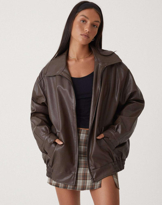 Leather Jacket Loose Fit - Sybil